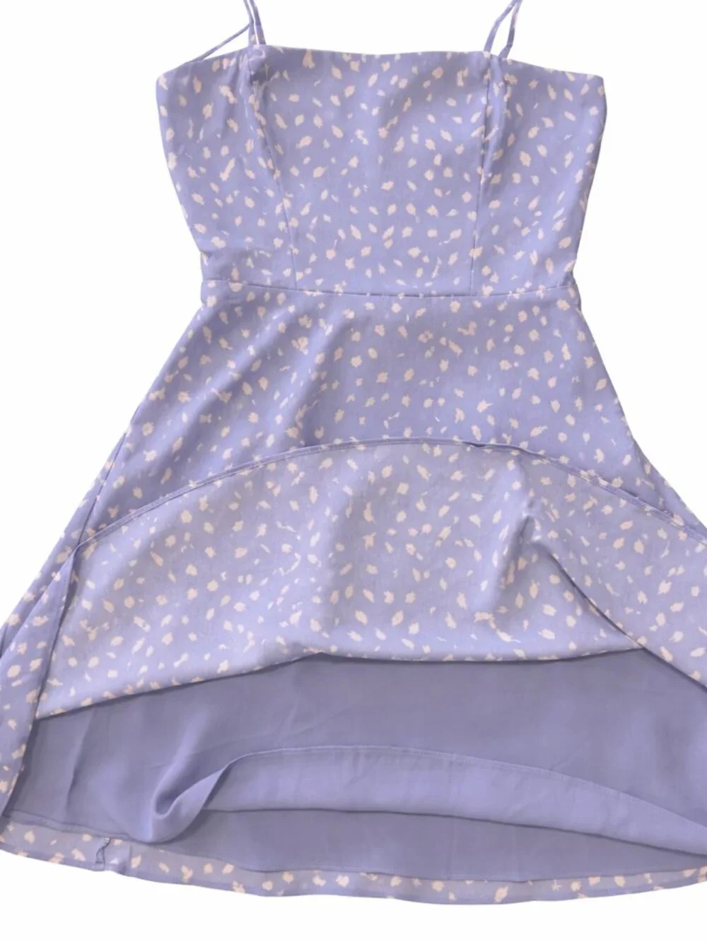 Lola Grace XS Mini Dress Blue Floral Smocked Back Summer NEW - Picture 3 of 5